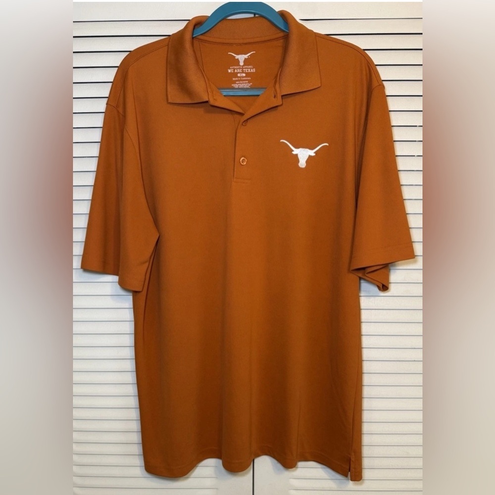 University of Texas Longhorns Polo Shirt XL Authentic Apparel Short Sleeve Logo